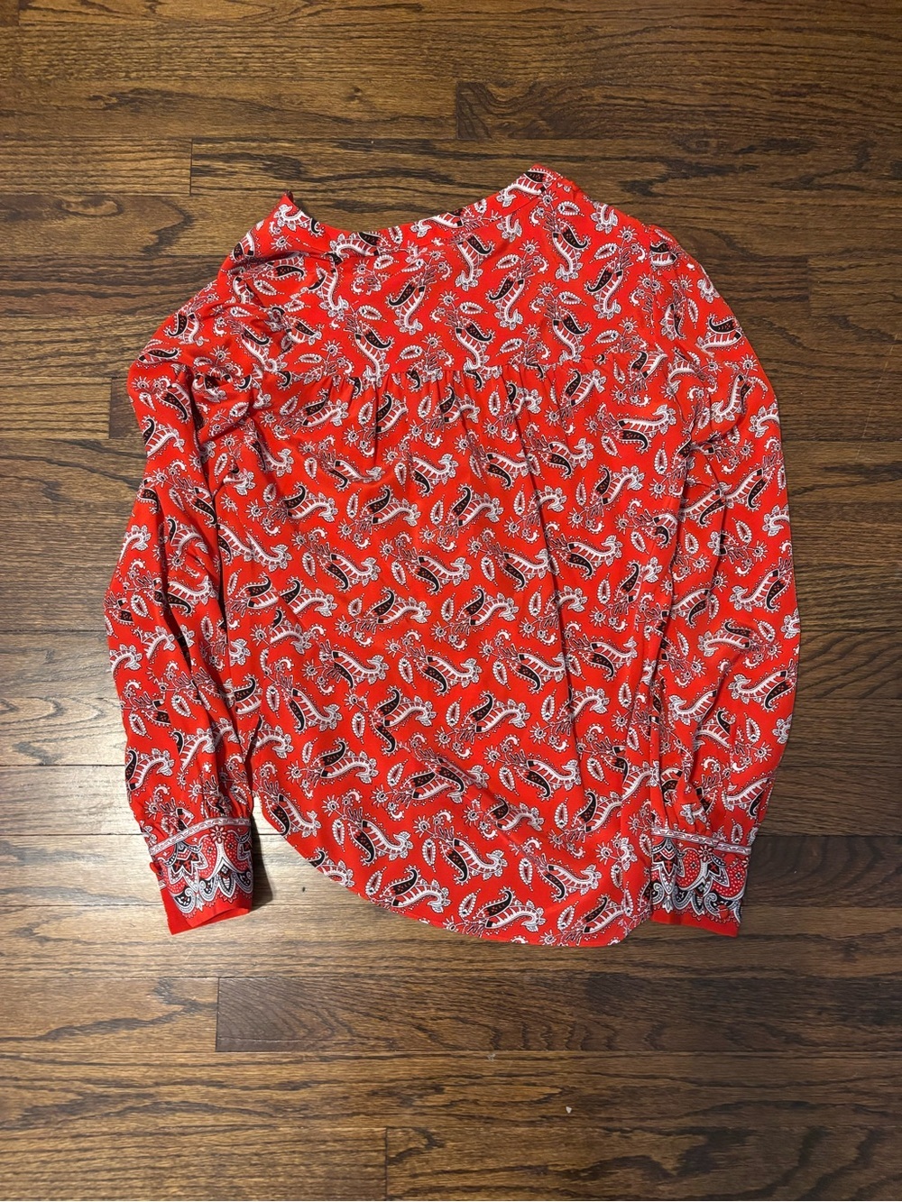 Veronica Beard Silk Red Business Casual Office Corporate Blouse 4 - Picture 4 of 4